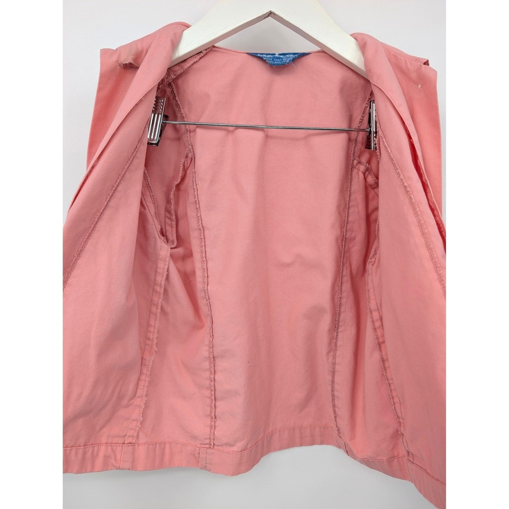 Vintage 1950s White Stag Girls Pink Sailor Collar Jacket Chore Coat Size 6X - Picture 8 of 8